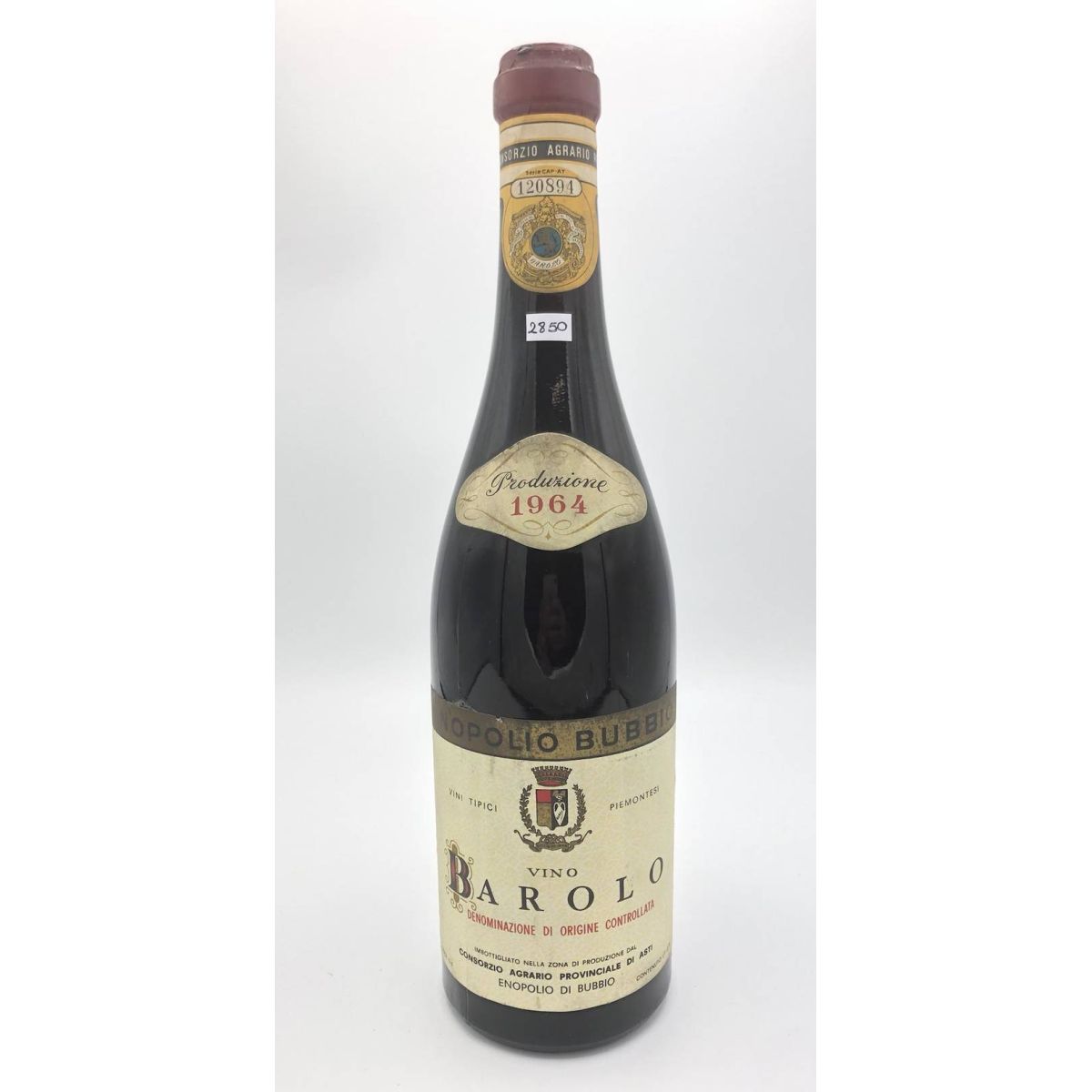 Vintage Bottle - Consorzio Agrario Provinciale di Asti Barolo DOC 1964 0,72 lt. - COD. 2850 - Enoteca Bevi Bene
