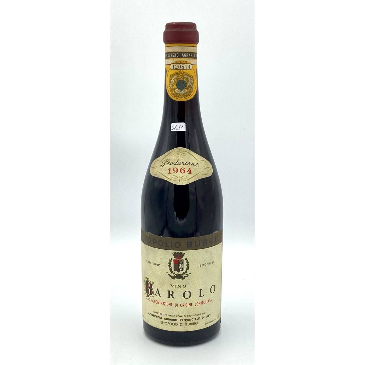 Vintage Bottle - Consorzio Agrario Provinciale di Asti Barolo DOC 1964 0,72 lt. - COD. 2881 - Enoteca Bevi Bene