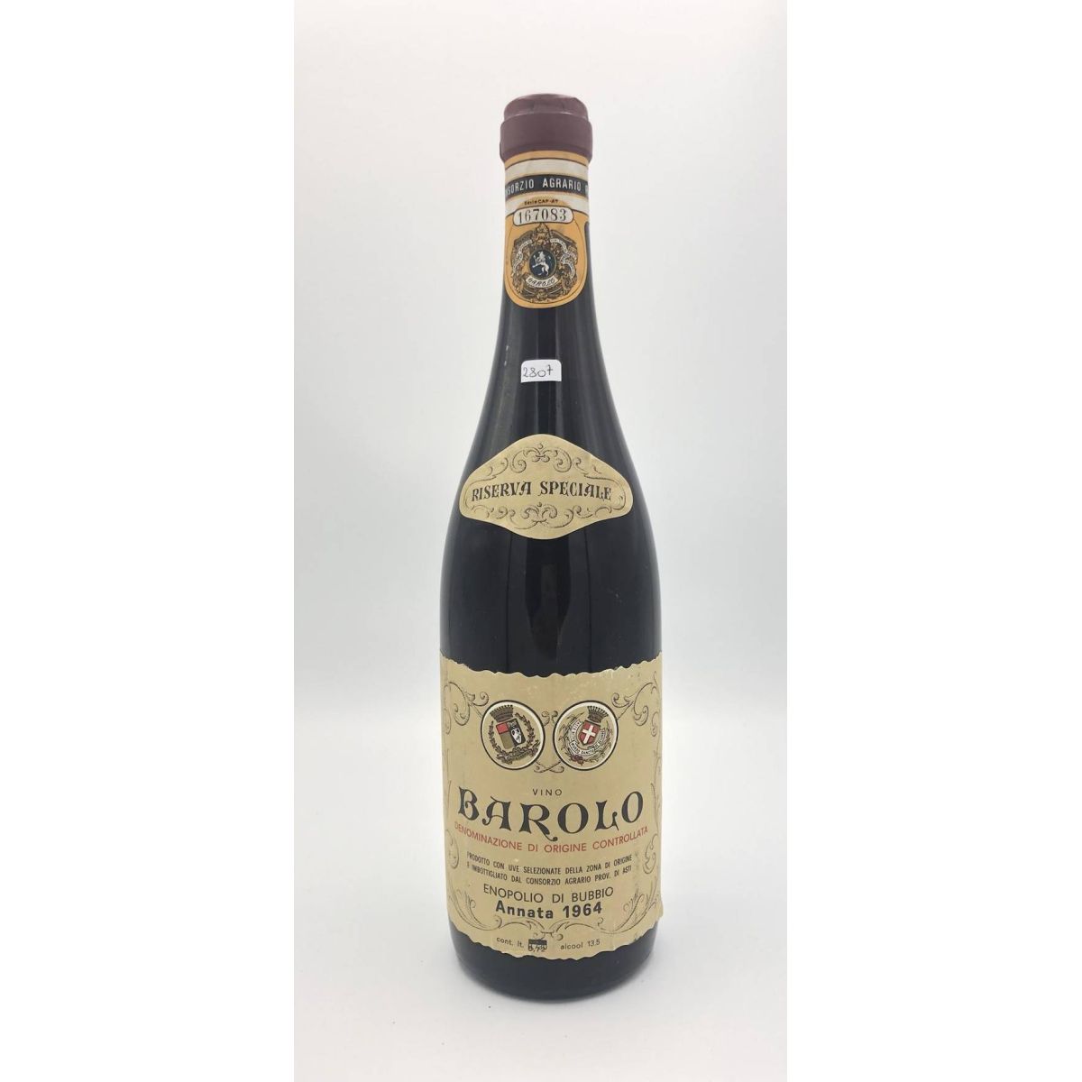Vintage Bottle - Enopolio di Bubbio Barolo Riserva Speciale DOC 1964 0,72 lt. - COD. 2807 - Enoteca Bevi Bene