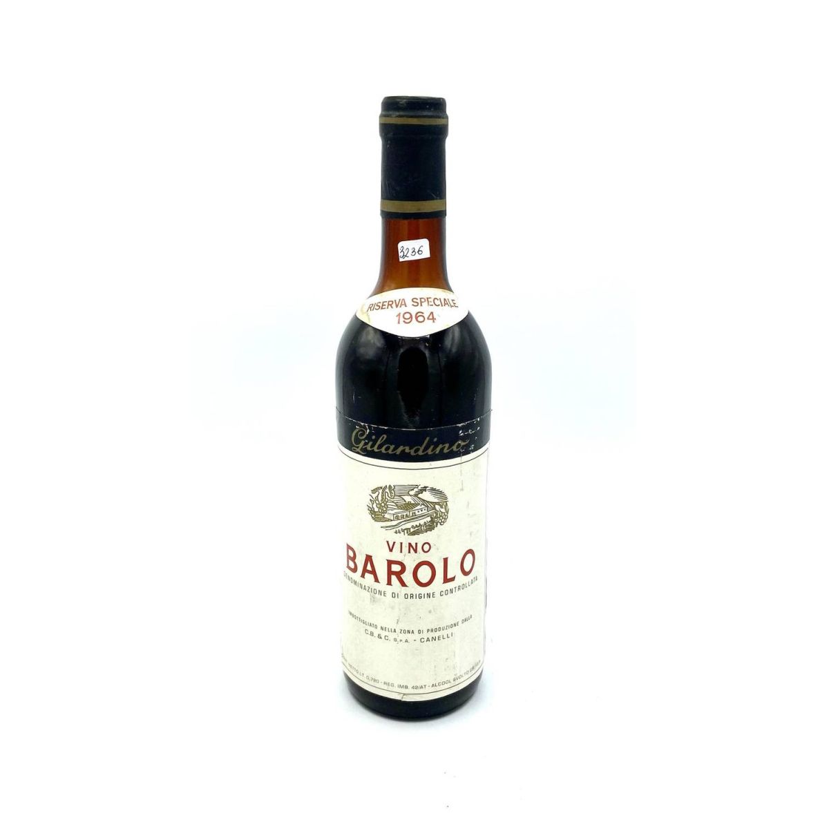Vintage Bottle - Gilardino Barolo Riserva Speciale DOC 1964 0,72 lt. - COD. 3236 - Enoteca Bevi Bene