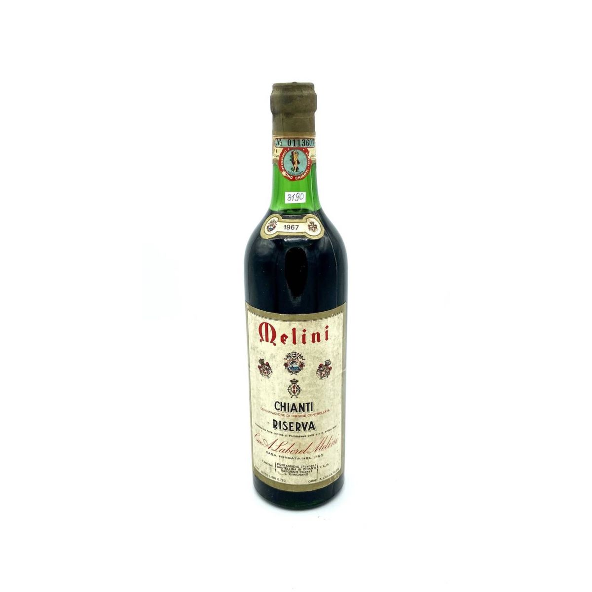 Vintage Bottle - Melini Chianti Riserva DOC 1967 0,72 lt. - COD. 3190 - Enoteca Bevi Bene