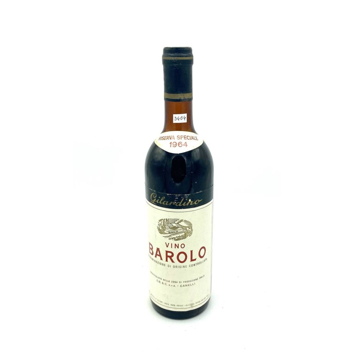 Vintage Bottle - Gilardino Barolo Riserva Speciale DOC 1964 0,72 lt. - COD. 3404 - Enoteca Bevi Bene