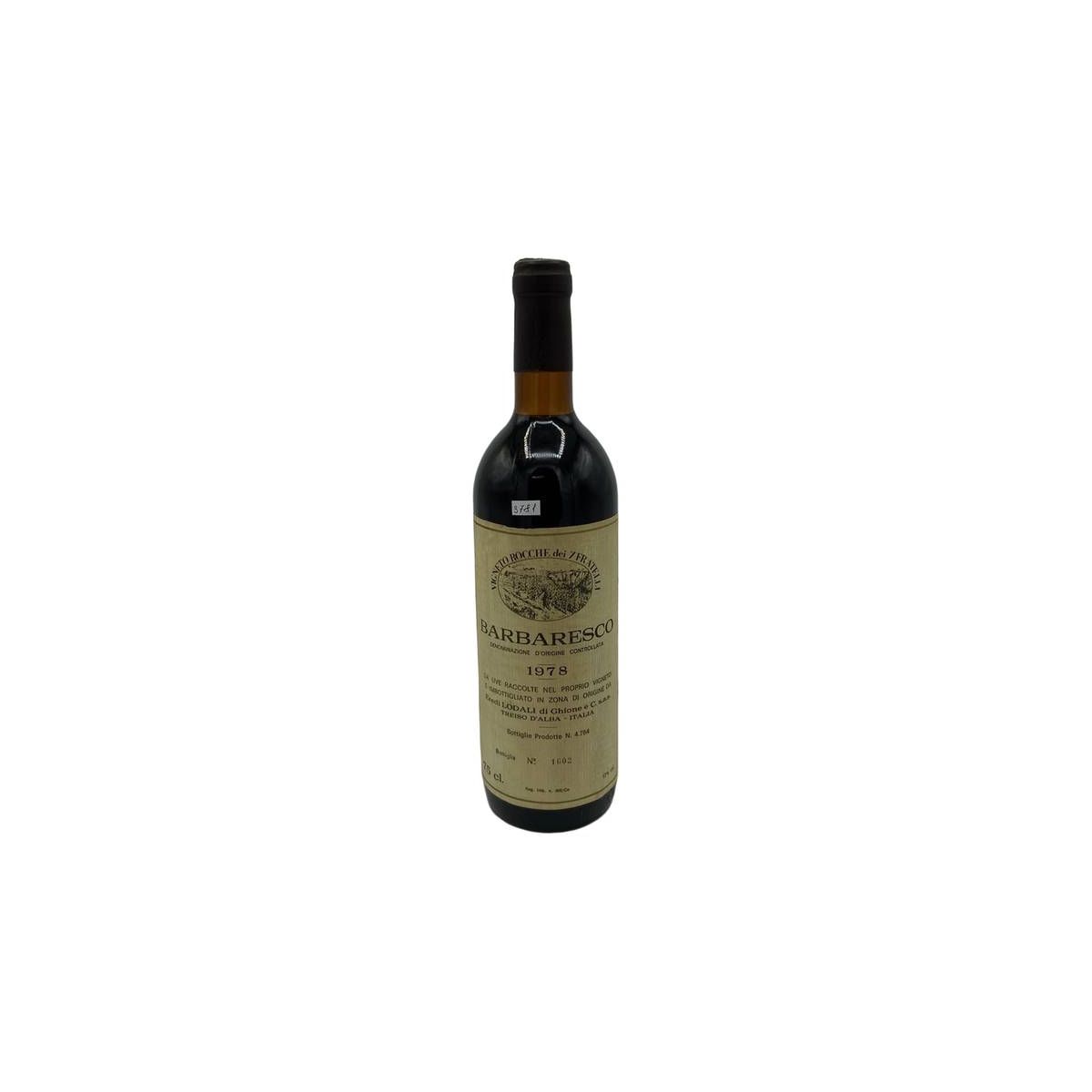 Vintage Bottle - Lodali Barbaresco DOC "Vigneto Rocche dei 7 Fratelli" 1978 0,75 lt. - COD. 3781 - Enoteca Bevi Bene