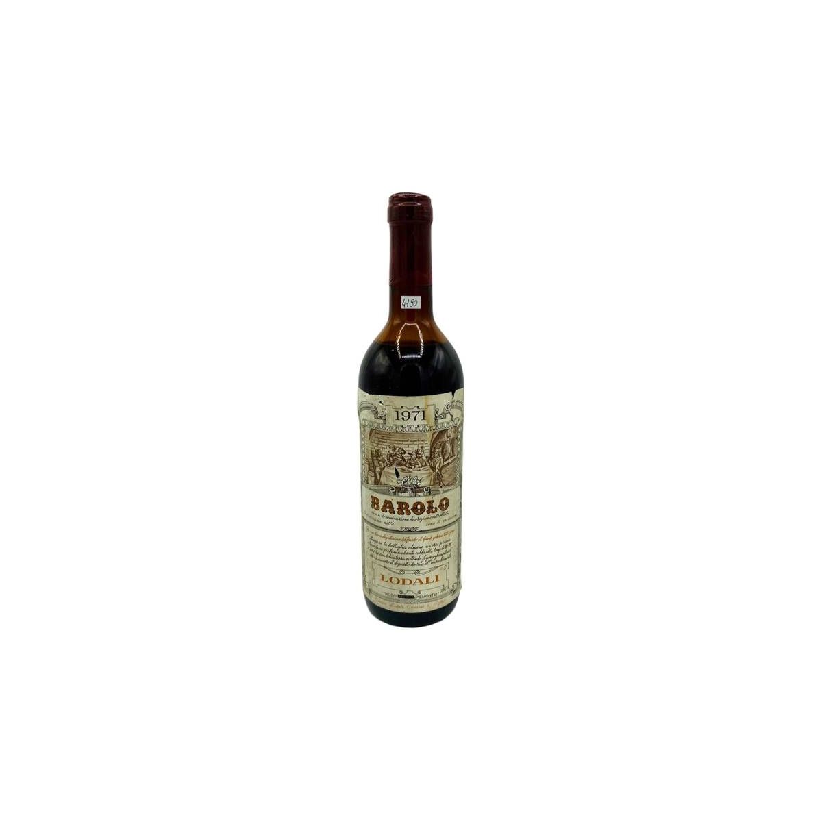 Vintage Bottle - Lodali Barolo DOC 1971 0,75 lt. RUINED LABEL - COD. 4190 - Enoteca Bevi Bene