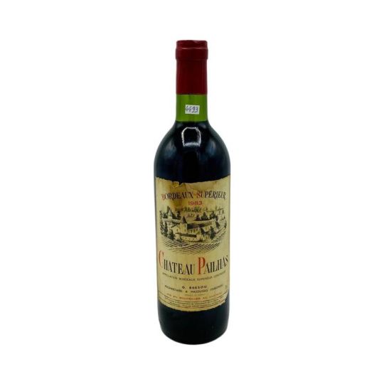 Vintage Bottle - G. Bessou Chateau Pailhas Bordeaux Superieur 1983 0,75 lt. - COD. 4493 - Enoteca Bevi Bene
