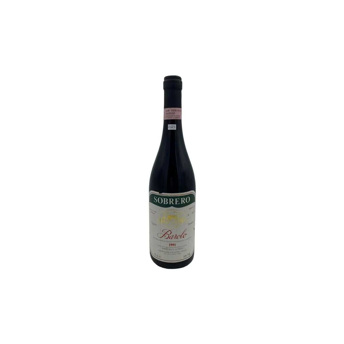 Vintage Bottle - Sobrero F. &amp; Figli Barolo DOCG 1991 "Vigneto Pernanno" 0,75 lt. - COD. 10228 - Enoteca Bevi Bene
