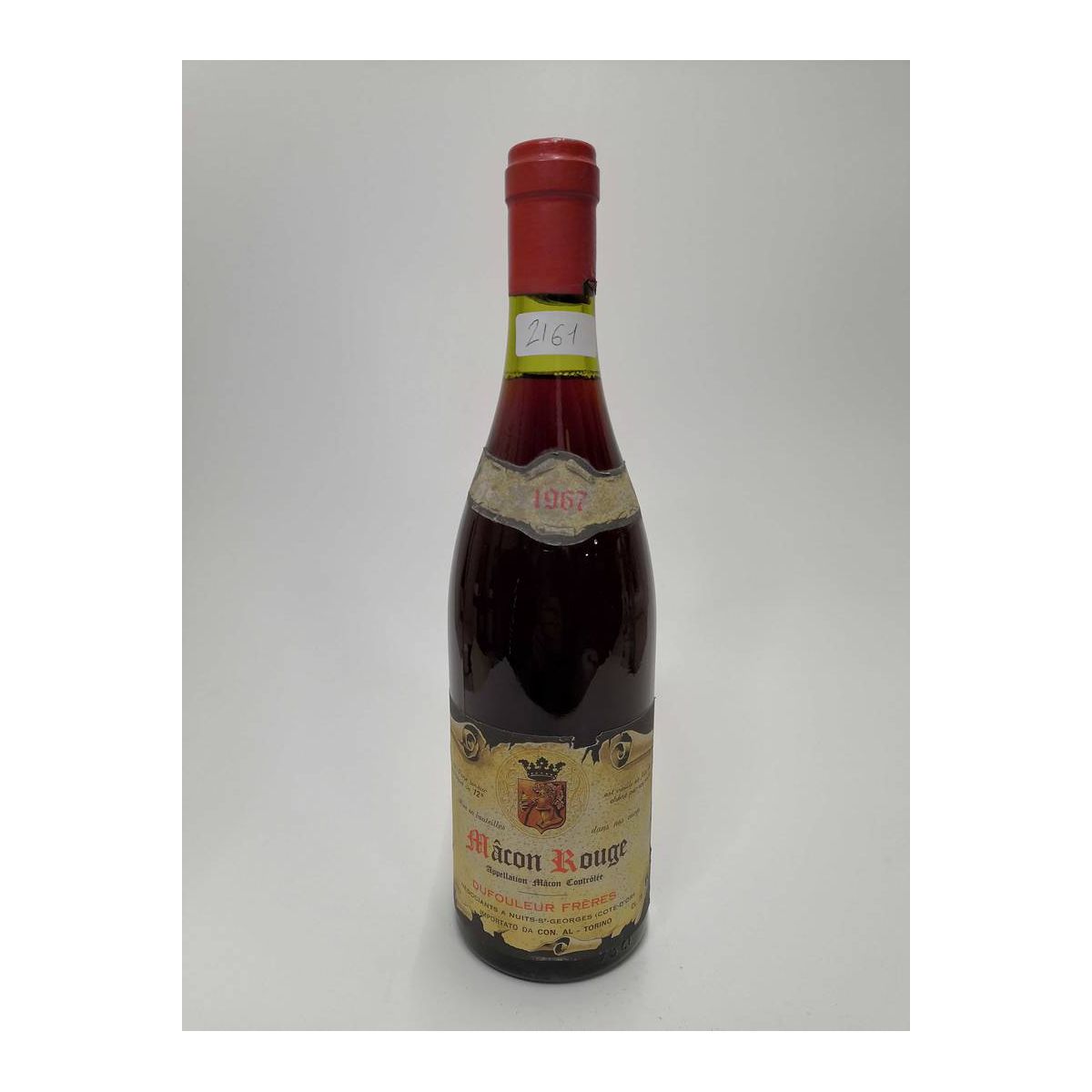 Vintage Bottle - Dufouleur Freres Macon Rouge 1967 0,75 lt. - COD. 2161 - Enoteca Bevi Bene