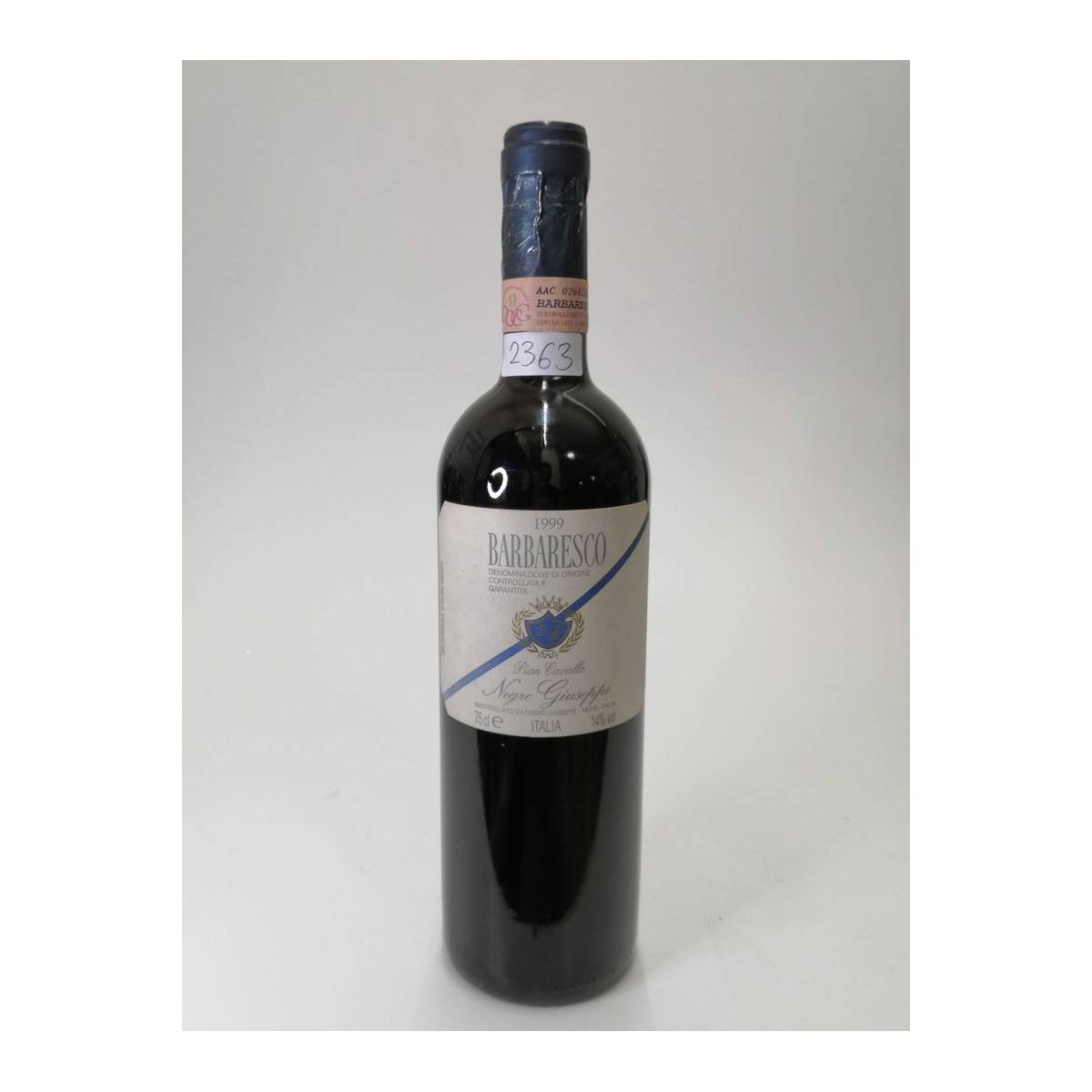 Vintage Bottle - Negro Giuseppe Barbaresco DOCG "Pian Cavallo" 1999 0,75 lt. - COD. 2363 - Enoteca Bevi Bene