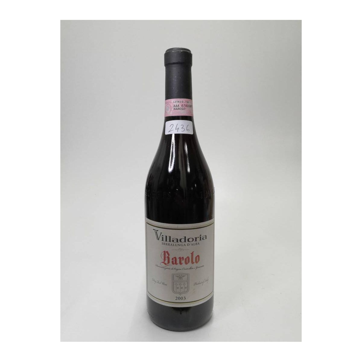 Vintage Bottle - Villadoria Barolo DOCG 2003 0,75 lt. - COD. 2436 - Enoteca Bevi Bene