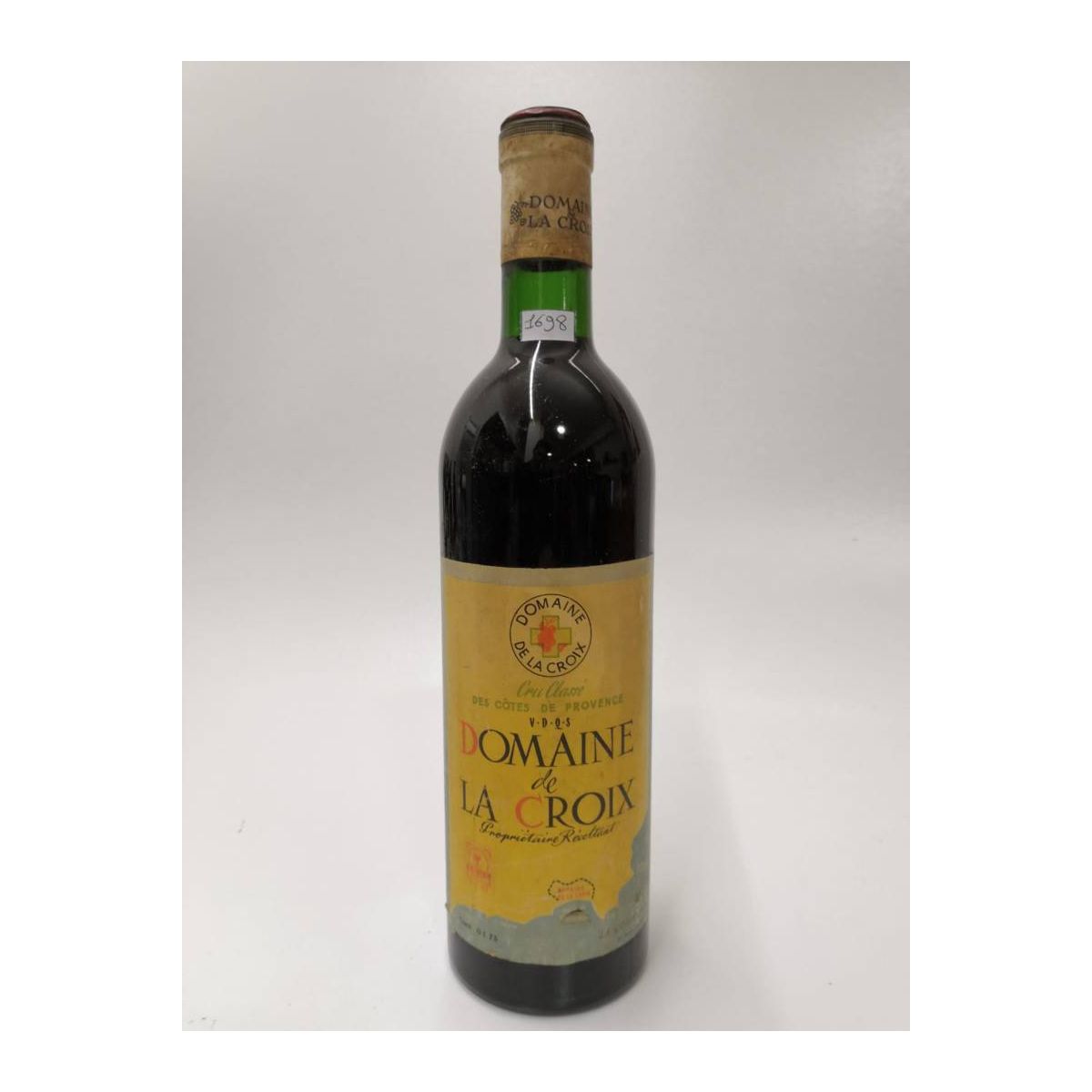 Vintage Bottle - Domaine de la Croix Cru Clasee des Cotes de Provence 0,75 lt. - COD. 1698