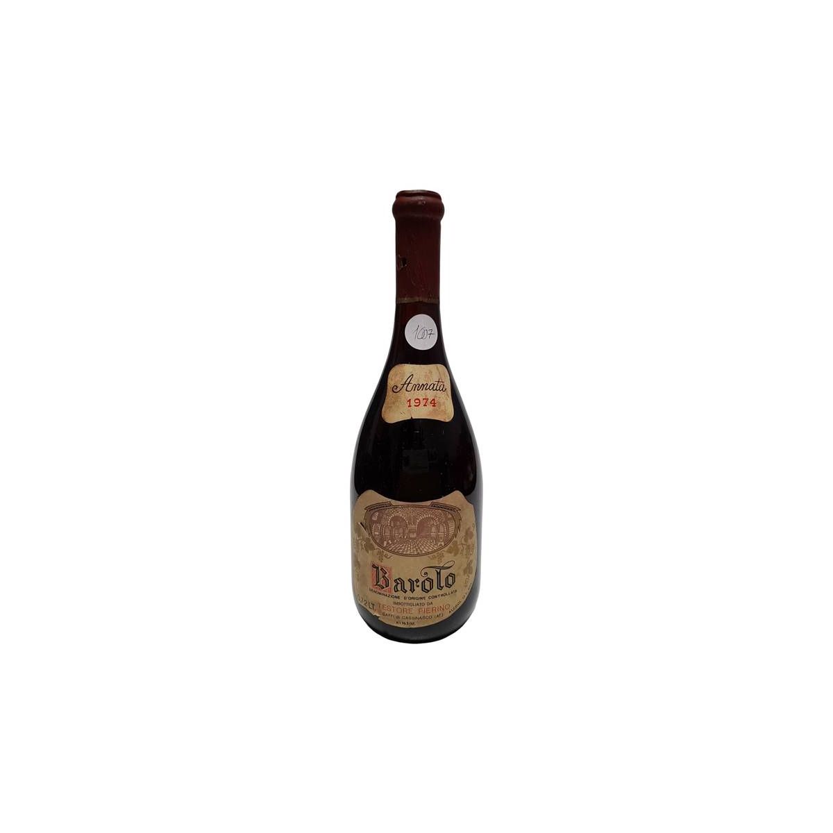 Vintage Bottle - Pierino Testore Barolo DOC 1974 0,72 lt. - COD. 1007 - Enoteca Bevi Bene