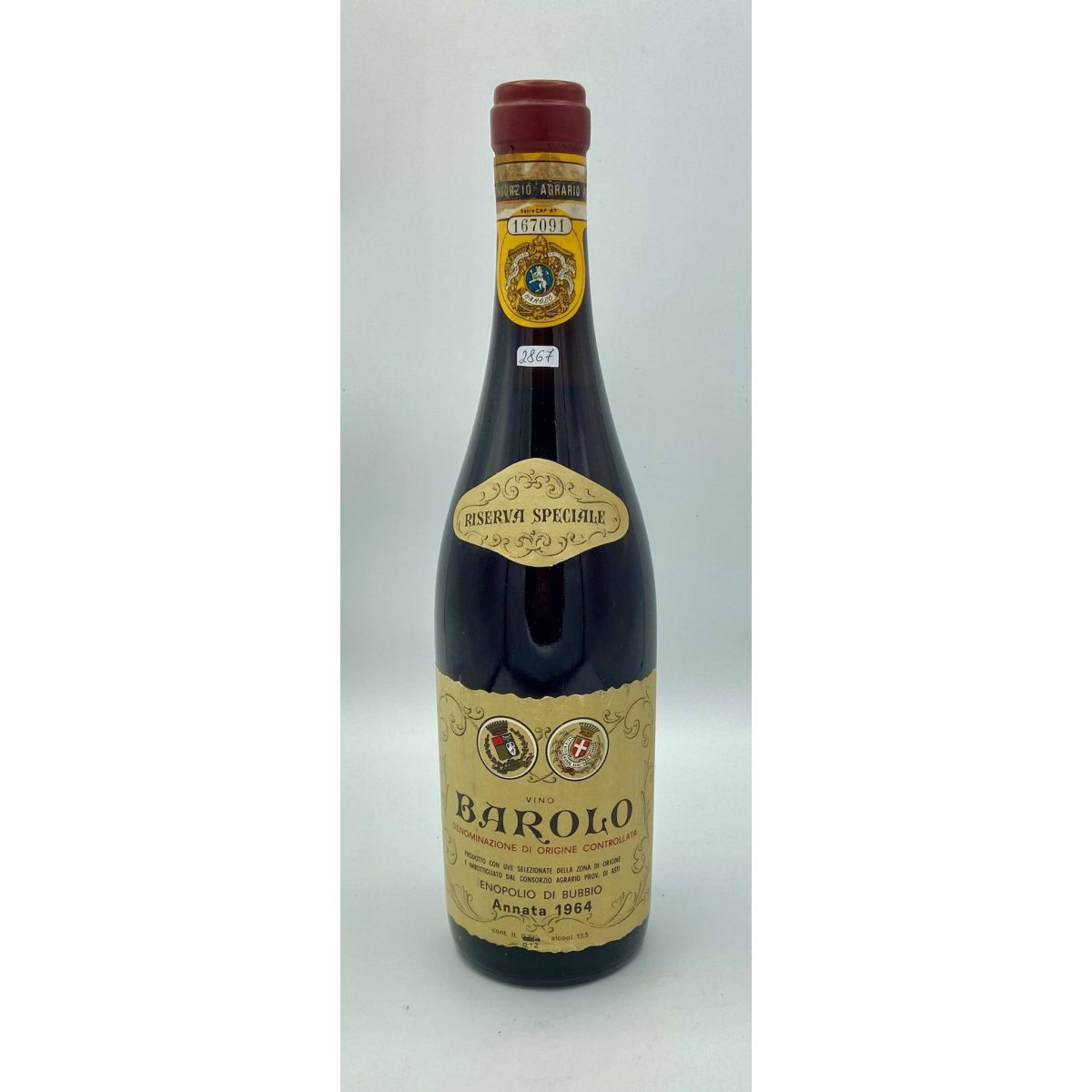 Vintage Bottle - Enopolio di Bubbio Barolo Riserva Speciale DOC 1964 0,72 lt. - COD. 2867 - Enoteca Bevi Bene