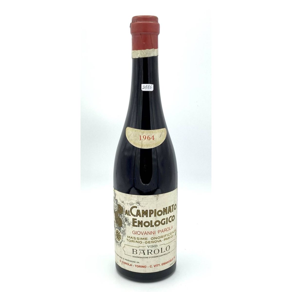 Vintage Bottle - Giovanni Parola Barolo DOC 1964 0,72 lt. - COD. 2886 - Enoteca Bevi Bene