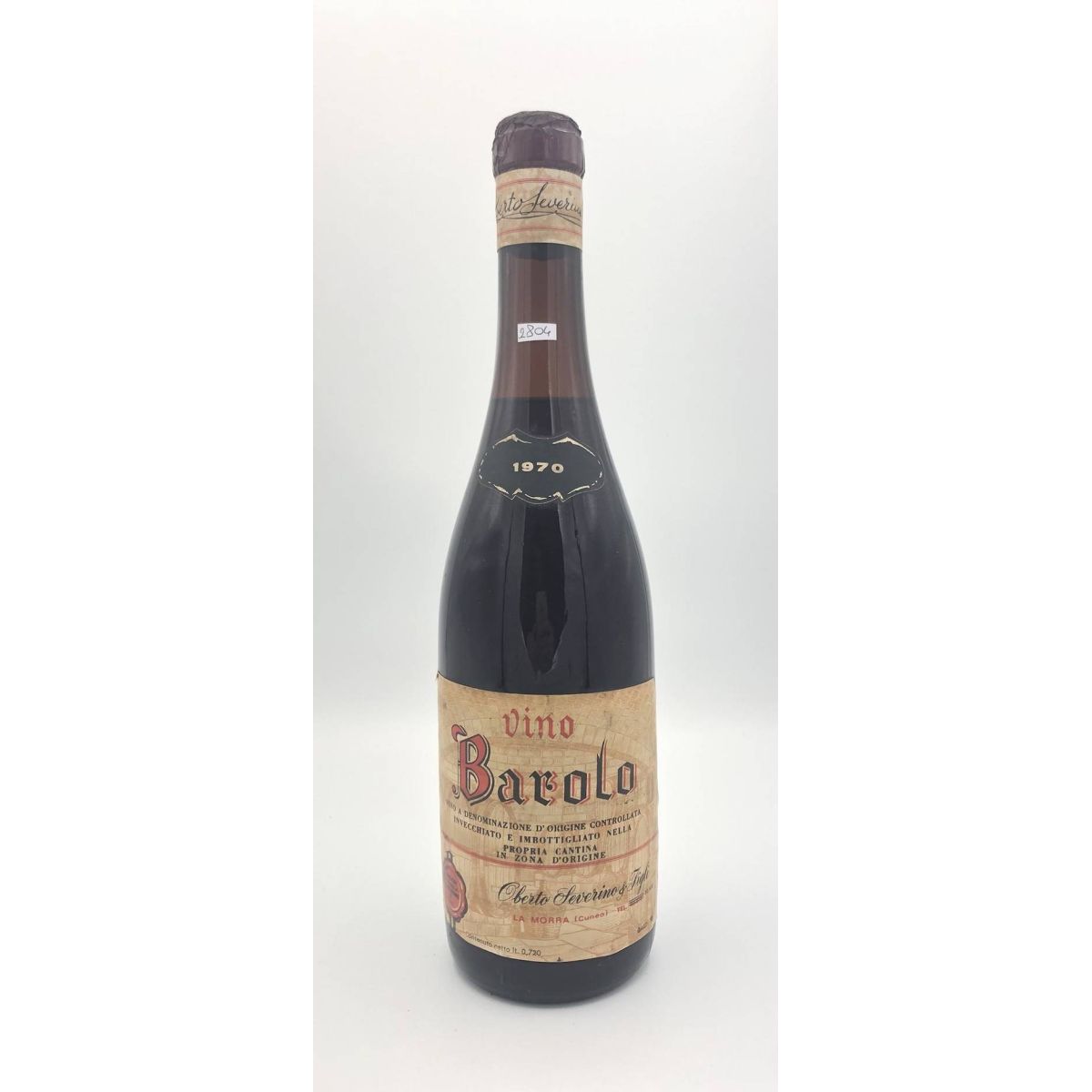 Vintage Bottle - Oberto Severino &amp; Figli Barolo DOC 1970 0,72 lt. - COD. 2804 - Enoteca Bevi Bene