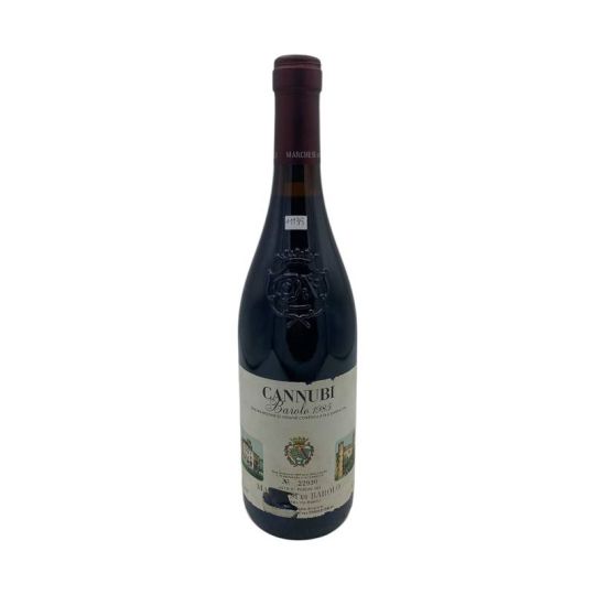 Vintage Bottle - Marchesi di Barolo Barolo DOCG Cannubi 1985 0,75 lt. RUINED LABEL - COD. 11135 - Enoteca Bevi Bene