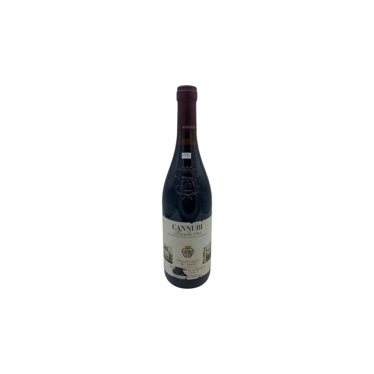 Vintage Bottle - Marchesi di Barolo Barolo DOCG Cannubi 1985 0,75 lt. RUINED LABEL - COD. 11135 - Enoteca Bevi Bene