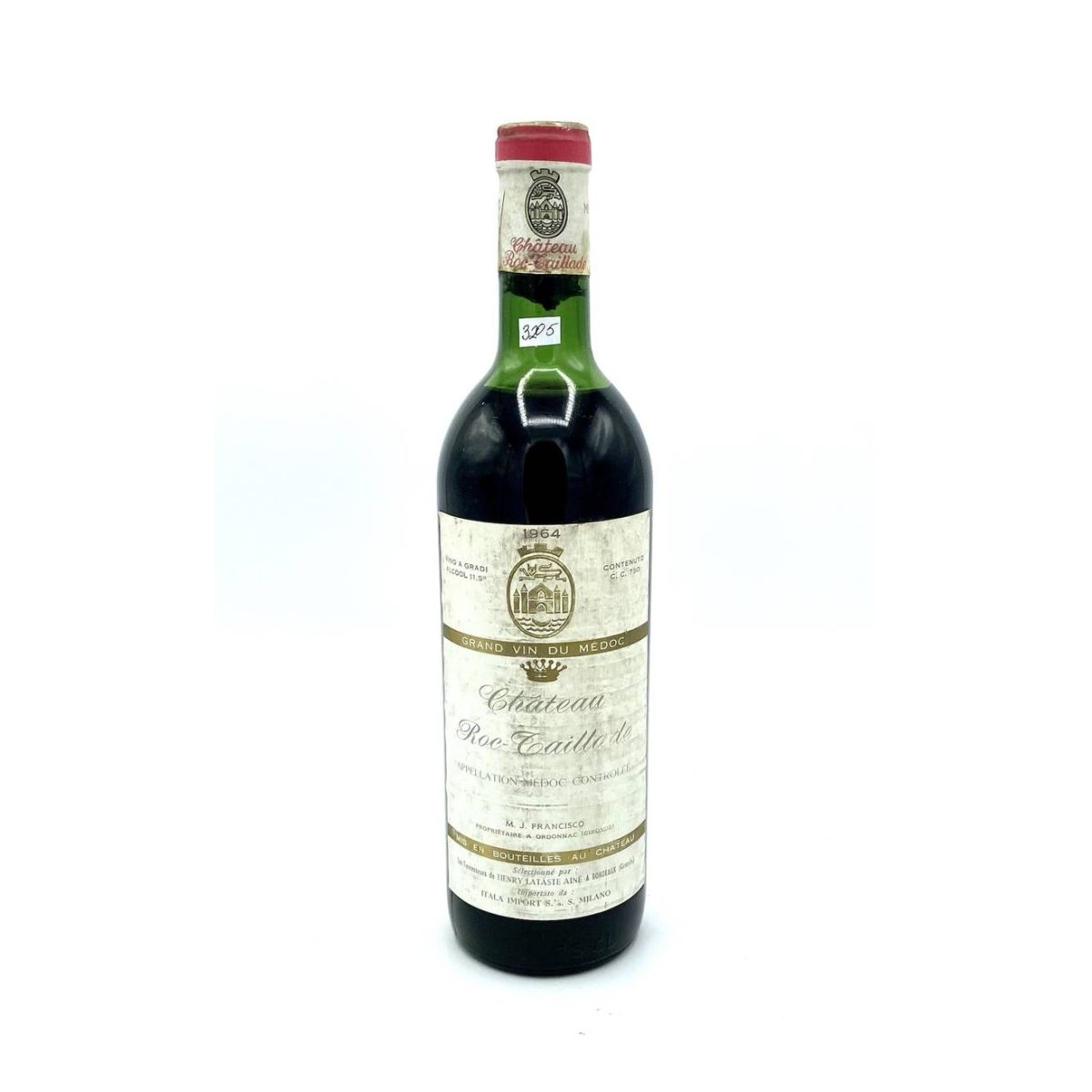 Vintage Bottle - Chateau Roc-Taillade Grand Vin Du Medoc 1964 0,75 lt. - COD. 3205 - Enoteca Bevi Bene