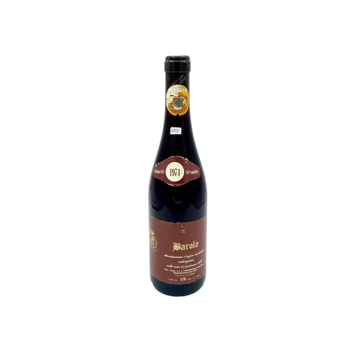 Vintage Bottle - Consorzio Agrario Provinciale di Asti Barolo DOC 1974 0,72 lt. - COD. 3101