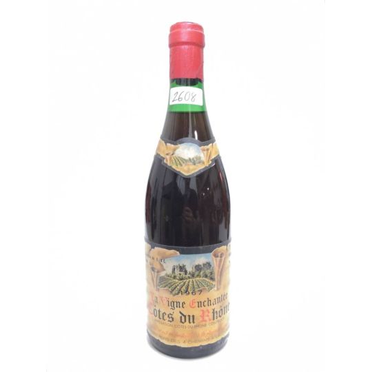 Vintage Bottle - Les Vignerons des Quatre Chemins La Vigne Enchantée Cotes-du-Rhone 1967 0,75 lt. - COD. 2608 - Enoteca Bevi Bene