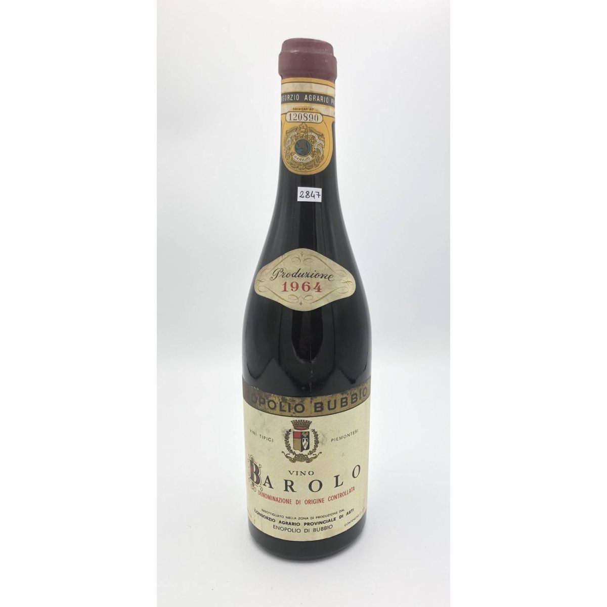 Vintage Bottle - Consorzio Agrario Provinciale di Asti Barolo DOC 1964 0,72 lt. - COD. 2847 - Enoteca Bevi Bene