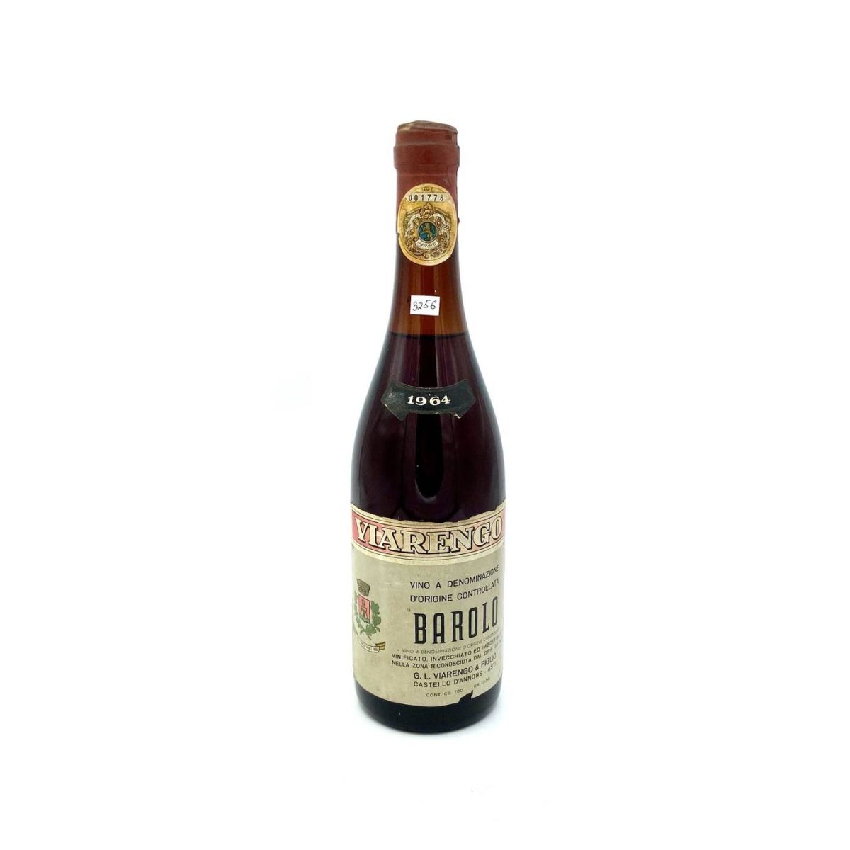 Vintage Bottle - Viarengo G.L. &amp; Figlio Barolo DOC 1964 0,70 lt. - COD. 3256 - Enoteca Bevi Bene
