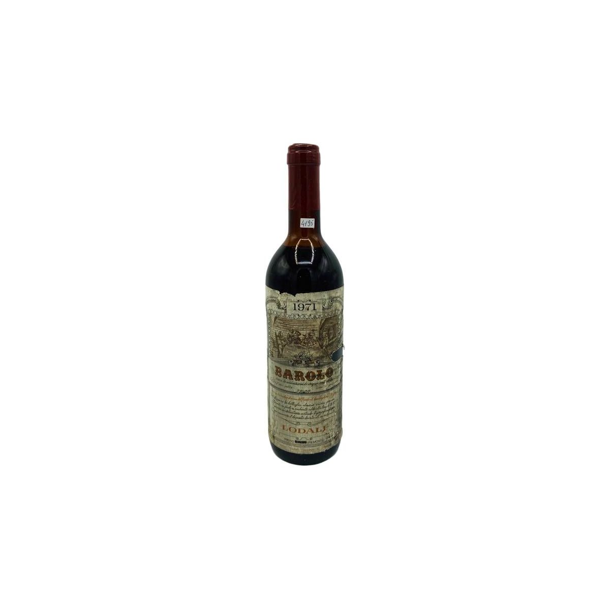 Vintage Bottle - Lodali Barolo DOC 1971 0,75 lt. RUINED LABEL - COD. 4195 - Enoteca Bevi Bene