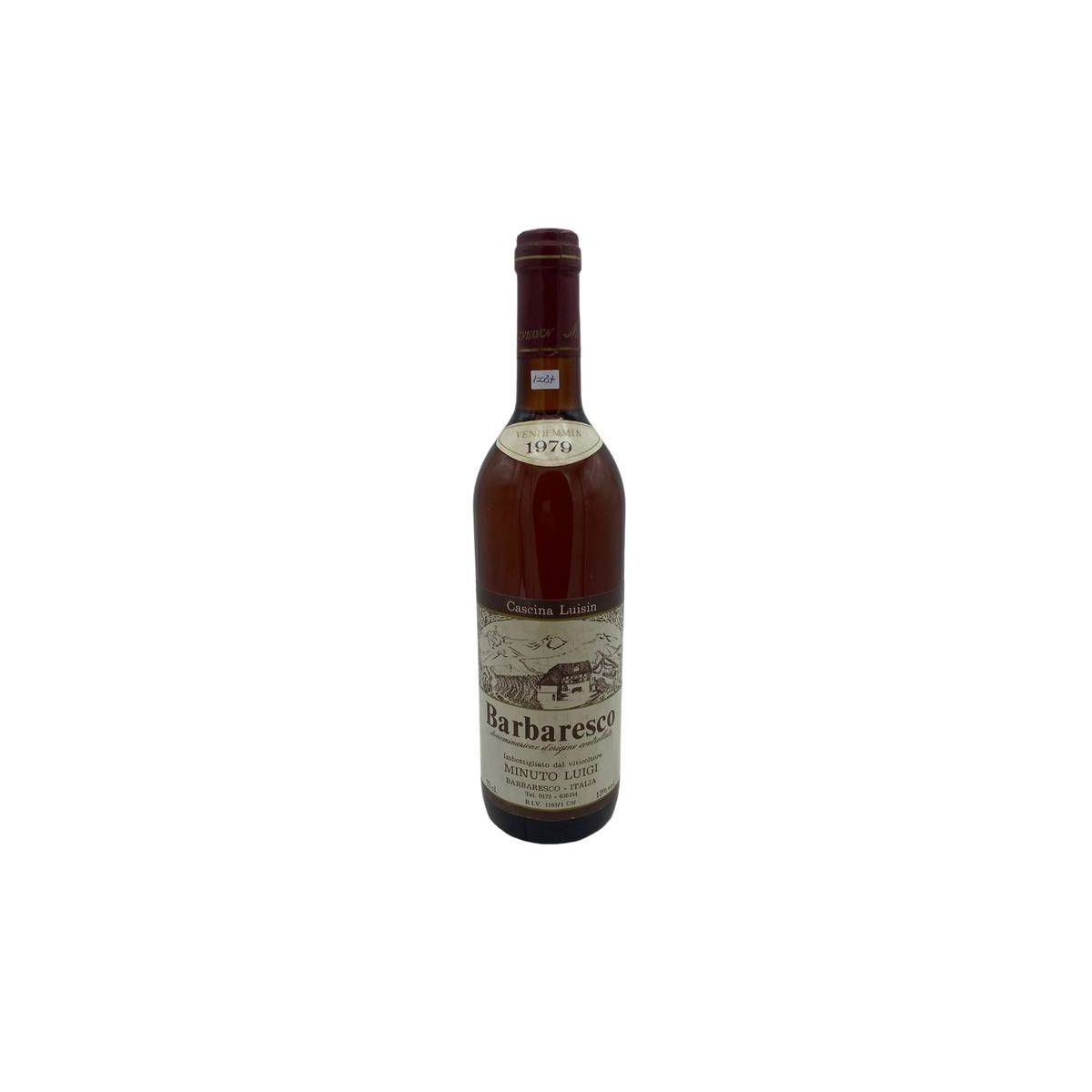 Vintage Bottle - Minuto Luigi Barbaresco "Cascina Luisin" DOC 1979 0,72 lt. - CLEAR COLOR - COD. 10087 - Enoteca Bevi Bene