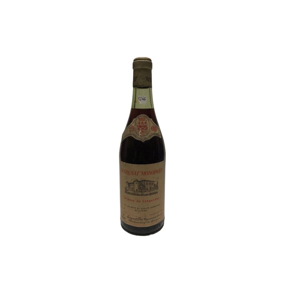 Vintage Bottle - Margnat Monopole Coteaux du Languedoc 1968 0,75 lt. - COD. 1246 - Enoteca Bevi Bene