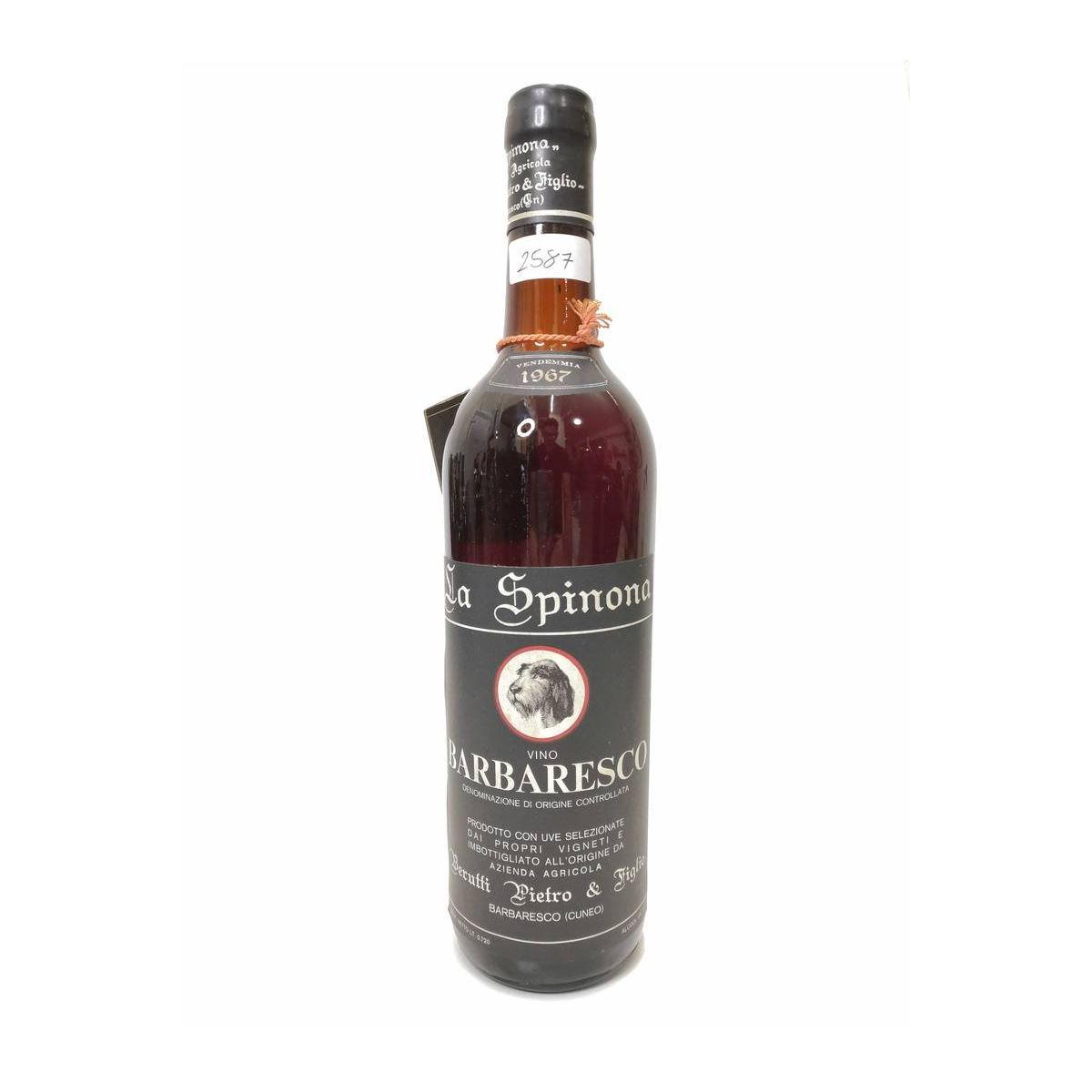 Vintage Bottle - Berutti Pietro &amp; Figlio Barbaresco "La Spinona" 1967 0,72 lt. - COD. 2587 - Enoteca Bevi Bene