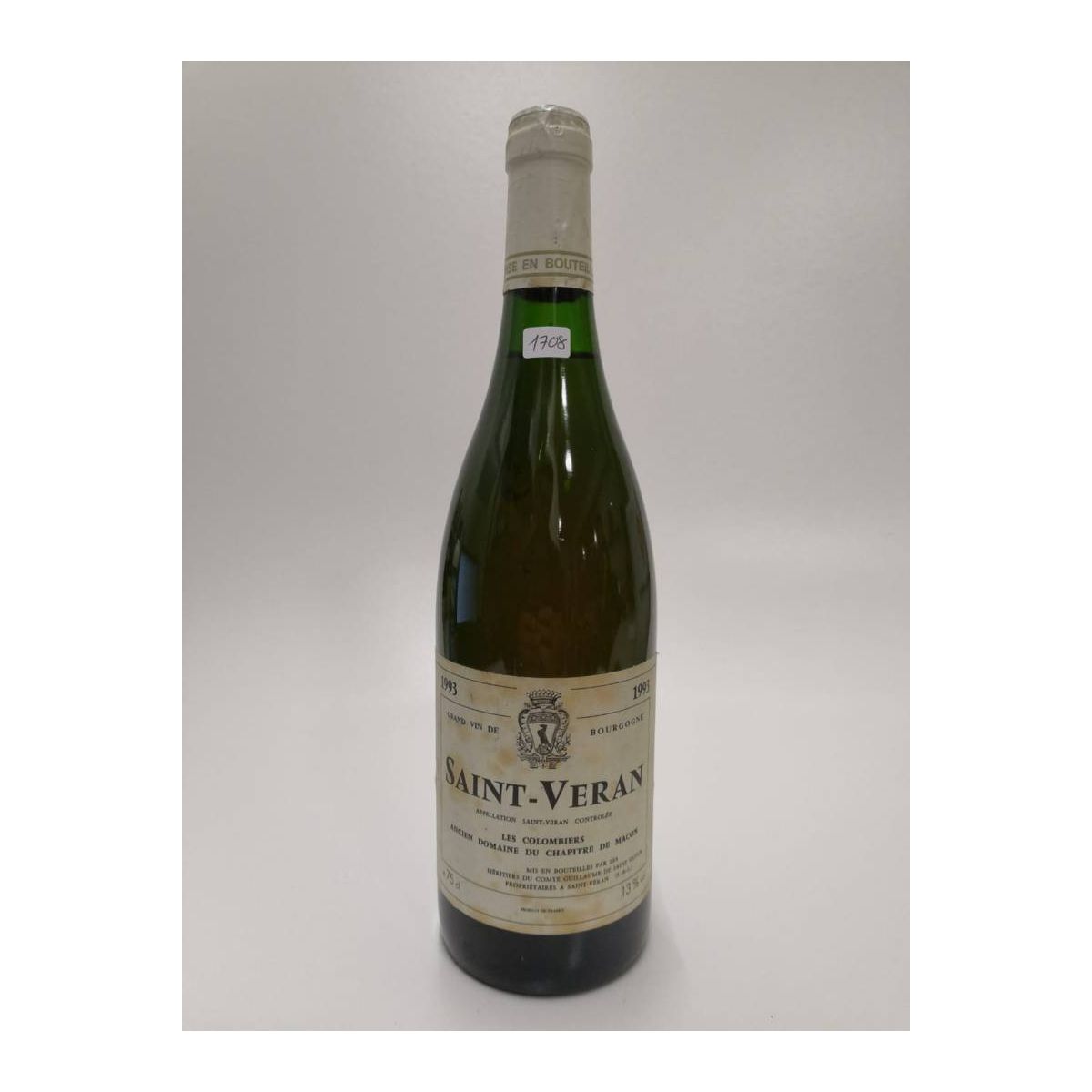 Vintage Bottle - Heritiers du Comte Guillaume Saint Veran 1993 0,75 lt. - COD. 1708 - Enoteca Bevi Bene