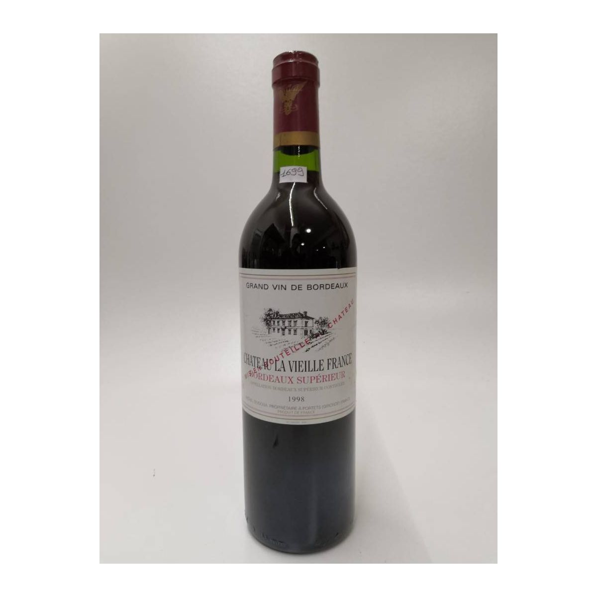 Vintage Bottle - Michel Dogoua Chateau La Vieille France Bordeaux Superieur 1998 0,75 lt. - COD. 1699 - Enoteca Bevi Bene