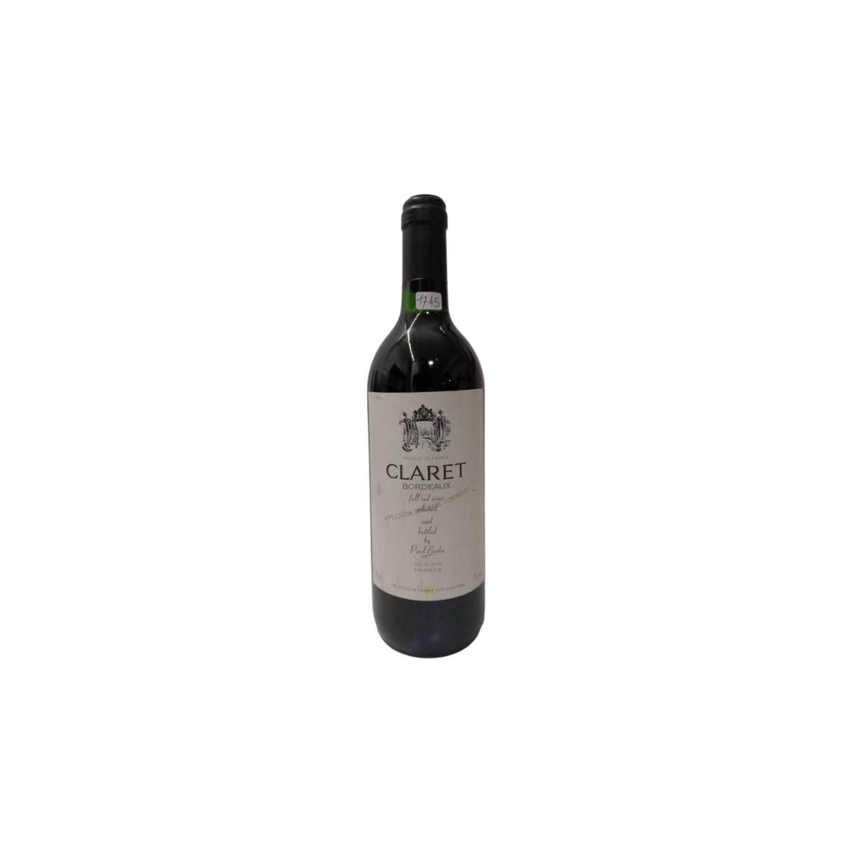 Vintage Bottle - Paul Barbe Claret Bordeaux 0,75 lt. - COD. 1745 - Enoteca Bevi Bene
