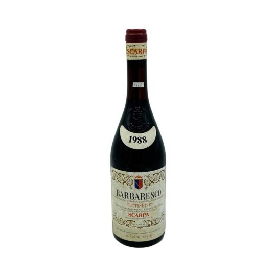Vintage Bottle - Scarpa Barbaresco DOCG "Tettineive" 1988 0,75 lt. - COD. 4119 - Enoteca Bevi Bene