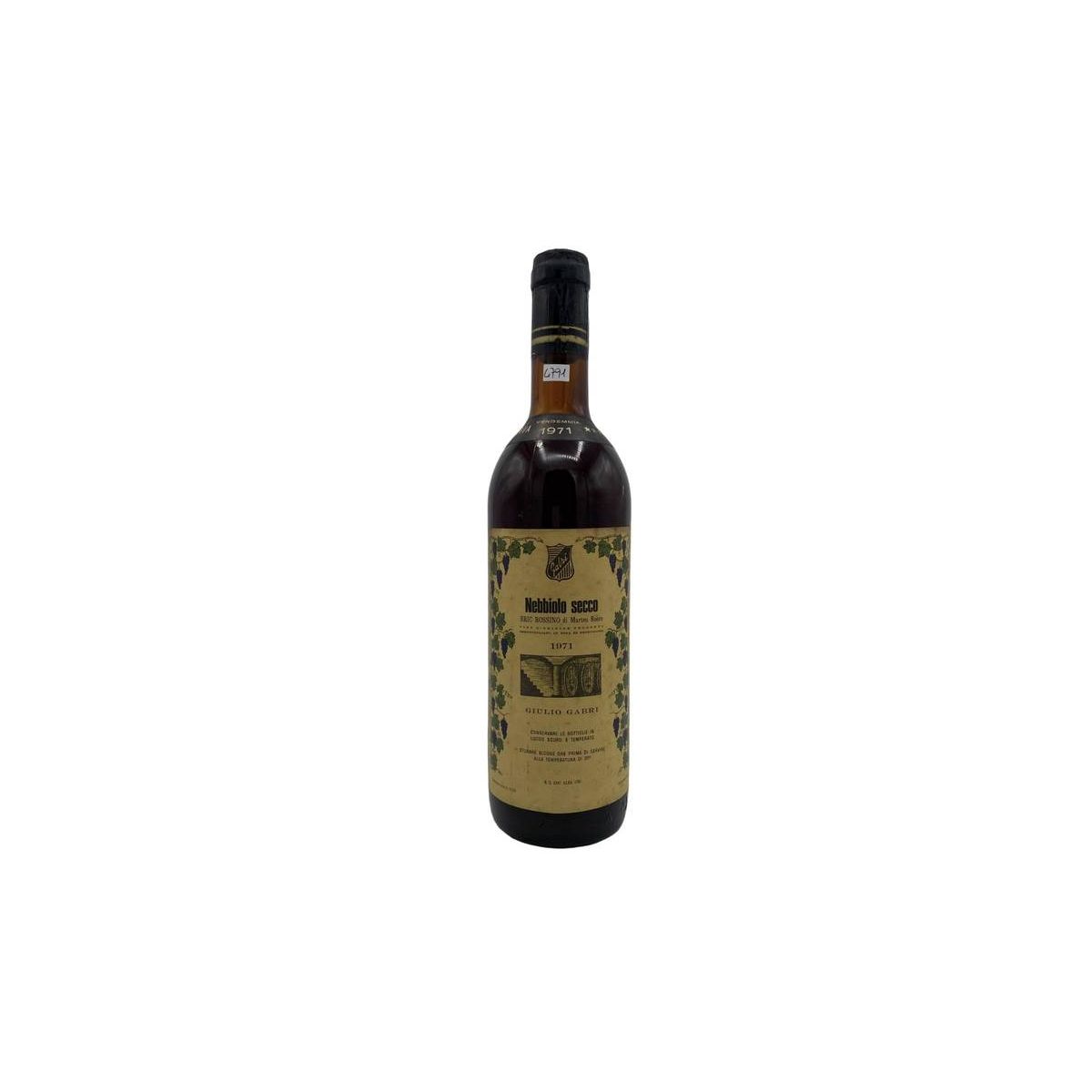 Vintage Bottle - Az. Agr. Schiavenza Nebbiolo Secco Bric Rossino di Marteu Roero Giulio Gabri Riserva 1971 0,72 lt. - COD. 4791