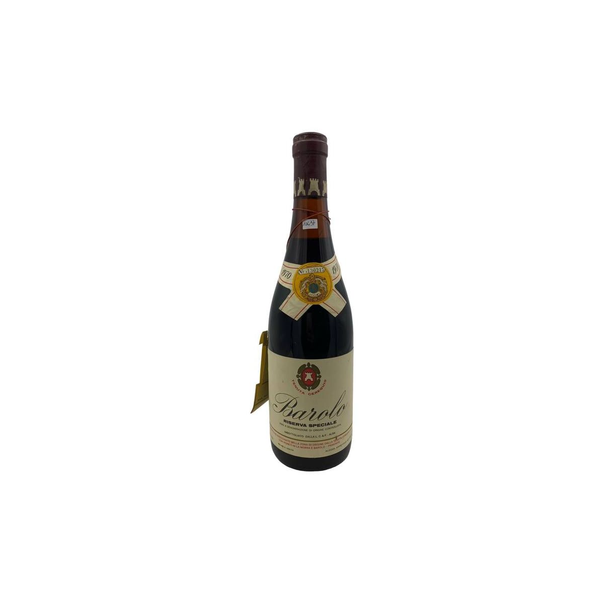 Vintage Bottle - Tenuta Cerequio Barolo Riserva Speciale DOC 1970 0,70 lt. - COD. 10437 - Enoteca Bevi Bene