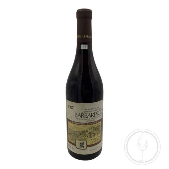 Vintage Bottle - Luigi Giordano Barbaresco DOCG "Vigneto Cavana" 1987 0,75 lt. - COD. 10826 - Enoteca Bevi Bene