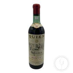 Vintage Bottle - Quien &amp; C. Bordeaux 1967 0,75 lt. - COD. 10813 - Enoteca Bevi Bene