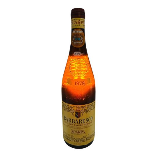Vintage Bottle - Scarpa Barbaresco DOC "Vigne del Payoré Barberis" 1978 0,75 lt. CLEAR COLOR - COD. 10973 - Enoteca Bevi Bene