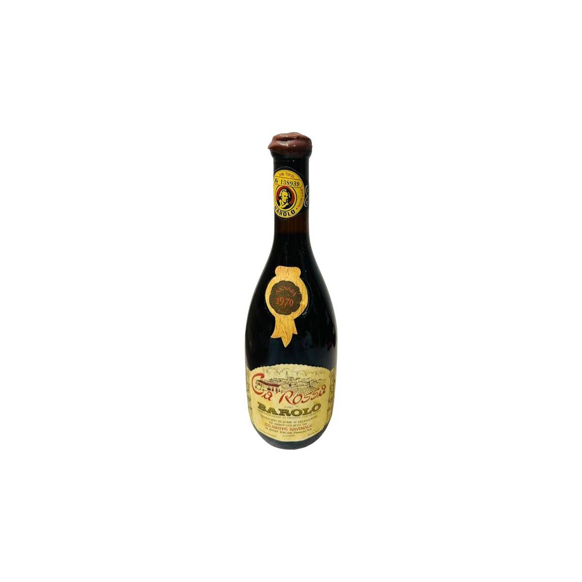 Vintage Bottle - Giuseppe Ravinale Barolo DOC "Ca Rossa" 1970 0,72 lt. - COD. 11266 - 11320 - Enoteca Bevi Bene