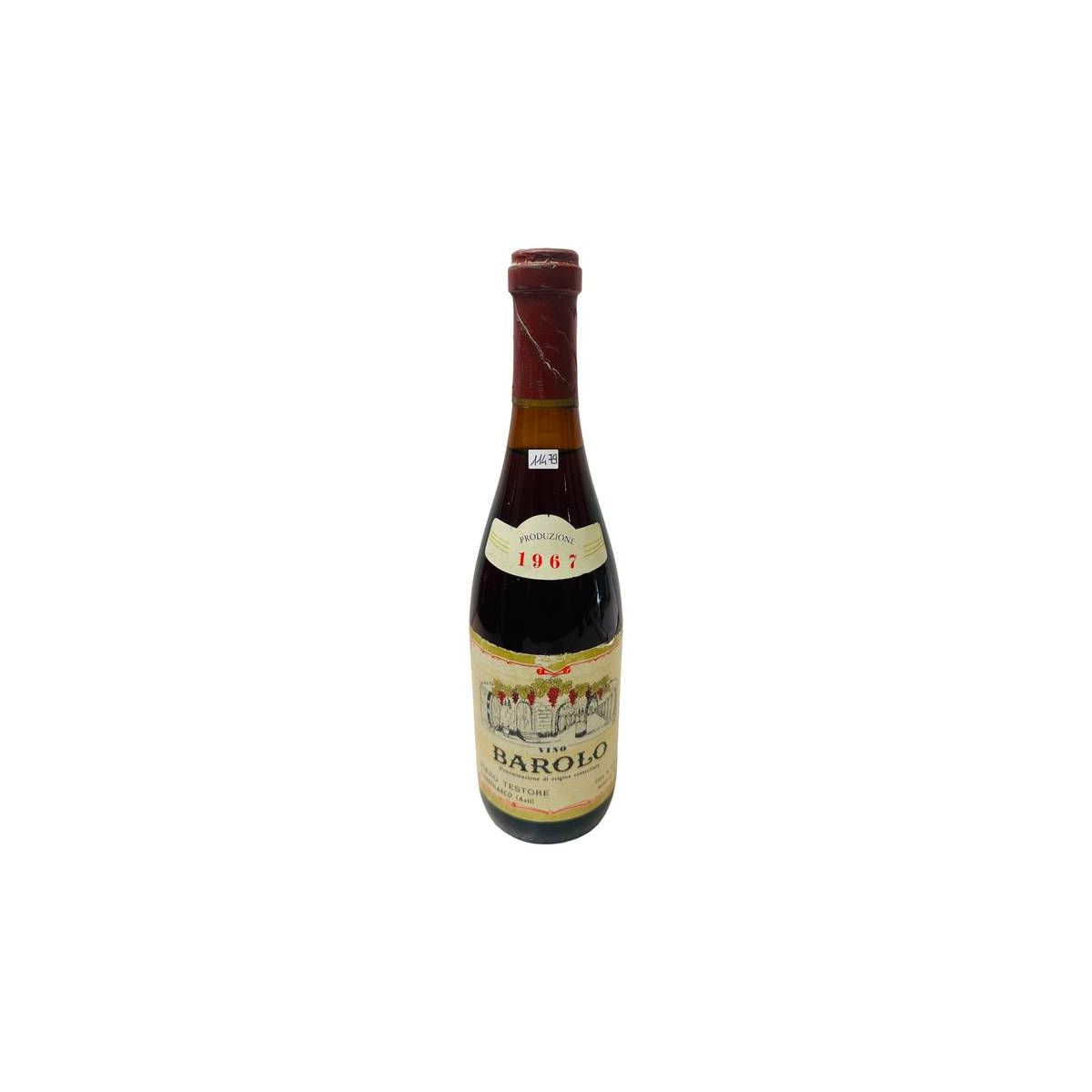 Vintage Bottle - Piero Testore Barolo DOC 1967 0,72 lt. - COD. 11479 - Enoteca Bevi Bene