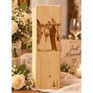 Cassetta di legno Personalizzata con Incisione Laser con Immagine e scritta  - Enoteca Bevi Bene