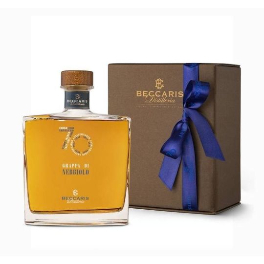 Beccaris - "Linea Shapes" Grappa di Nebbiolo Anniversario millesimata 0,70 lt. + Box - Enoteca Bevi Bene