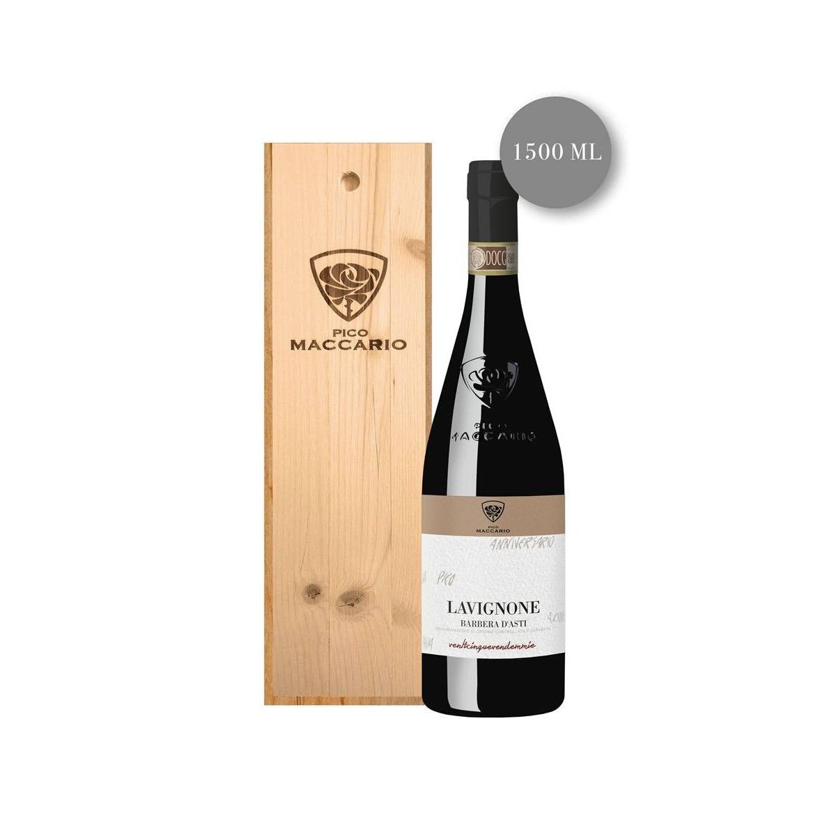 Pico Maccario - Barbera d'Asti DOCG Lavignone 2022 1,5 lt. MAGNUM + Box Legno