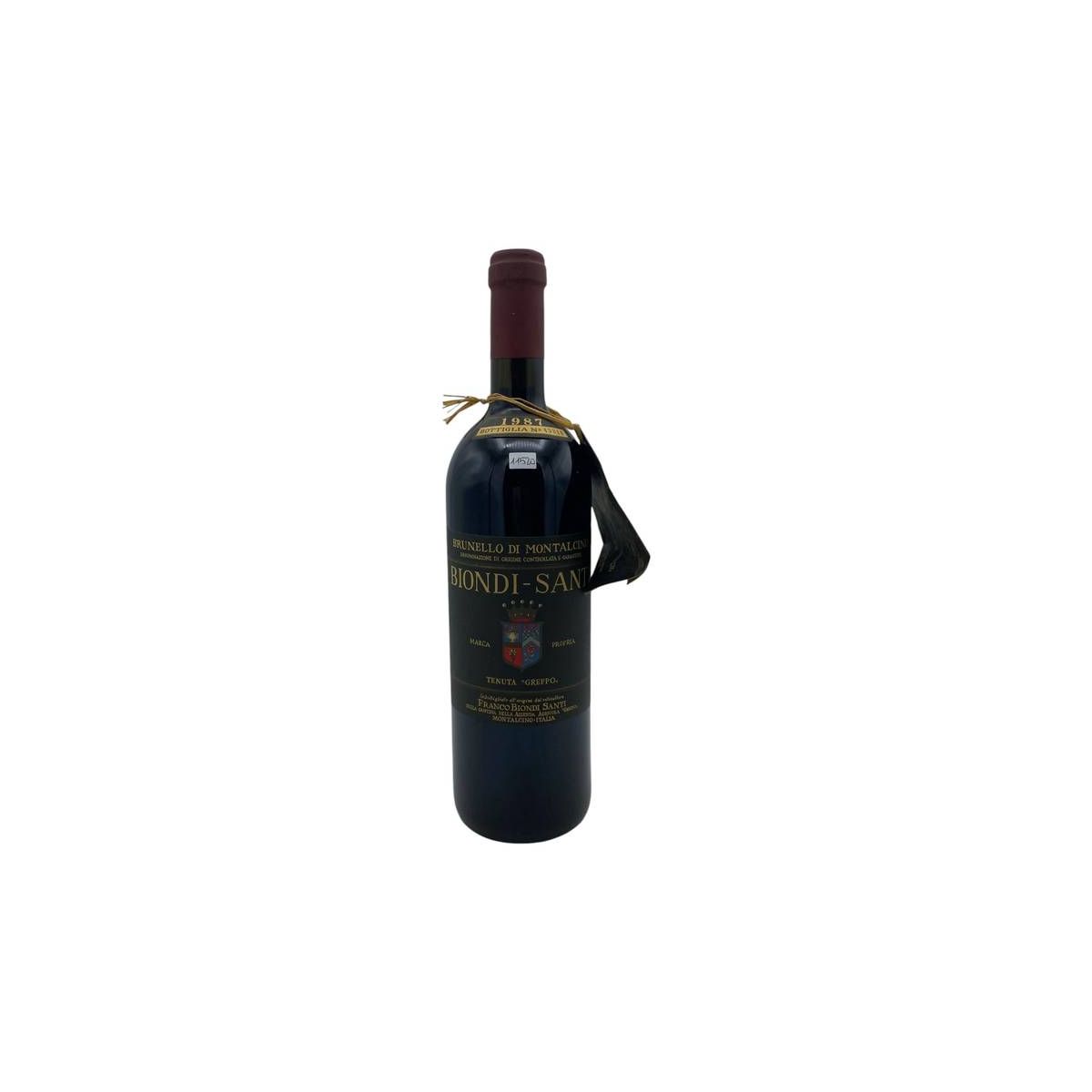 Vintage Bottle - Biondi Santi Brunello di Montalcino DOCG Tenuta Greppo 1987 0,75 lt. - COD. 11520