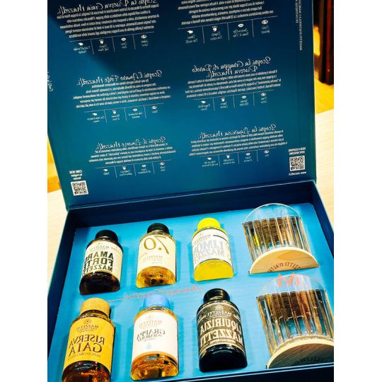 Mazzetti d'Altavilla - Kit Momento Digestivo Tasting Experience con 6 Baby Spirits + 2 Bohemian Tumbler XL