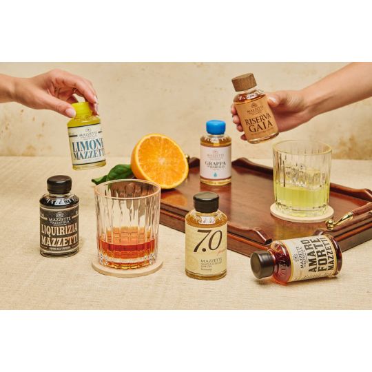Mazzetti d'Altavilla - Kit Momento Digestivo Tasting Experience con 6 Baby Spirits + 2 Bohemian Tumbler XL