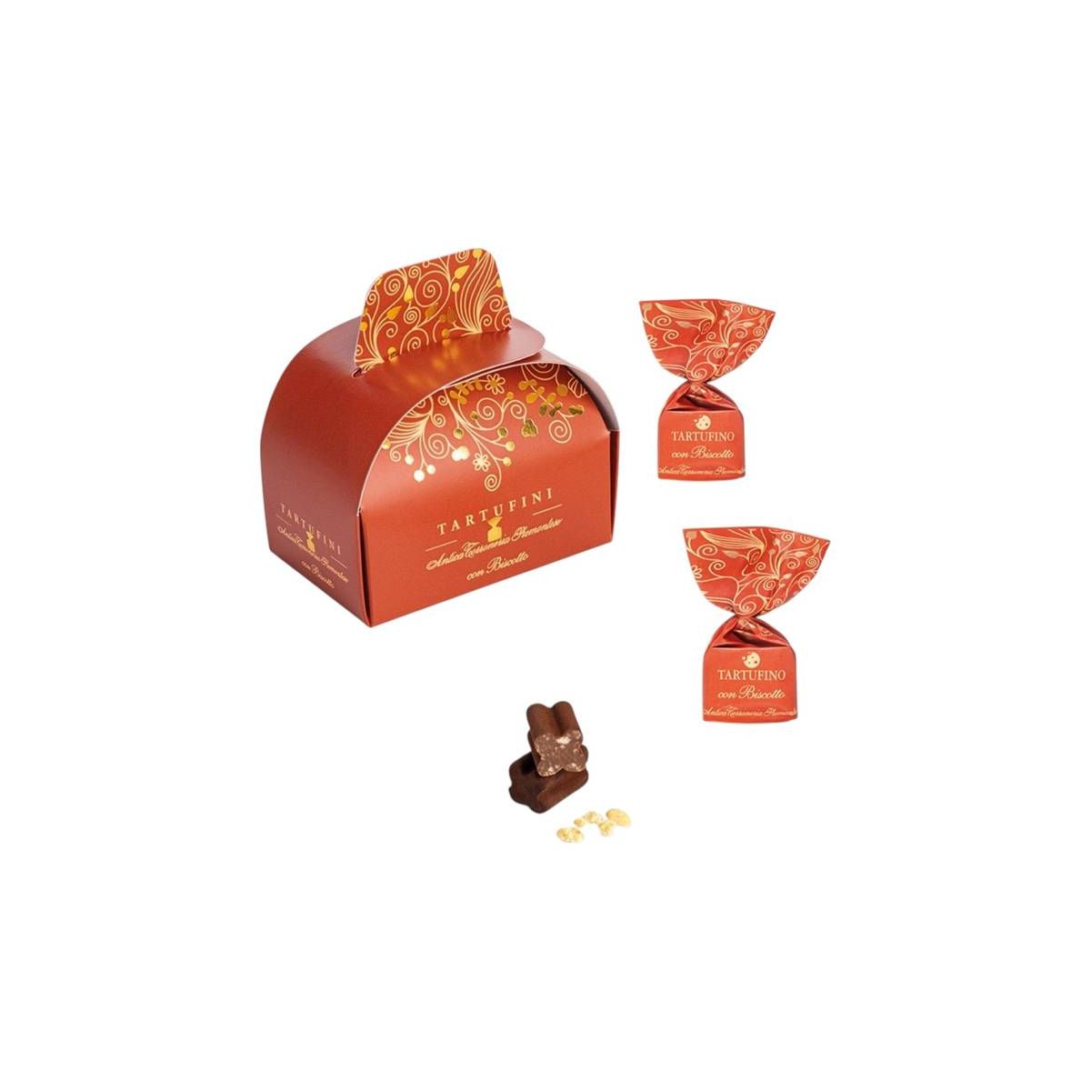 Antica Torroneria Piemontese - Tartufini dolci con biscotto confezione Cabaret 80 gr.