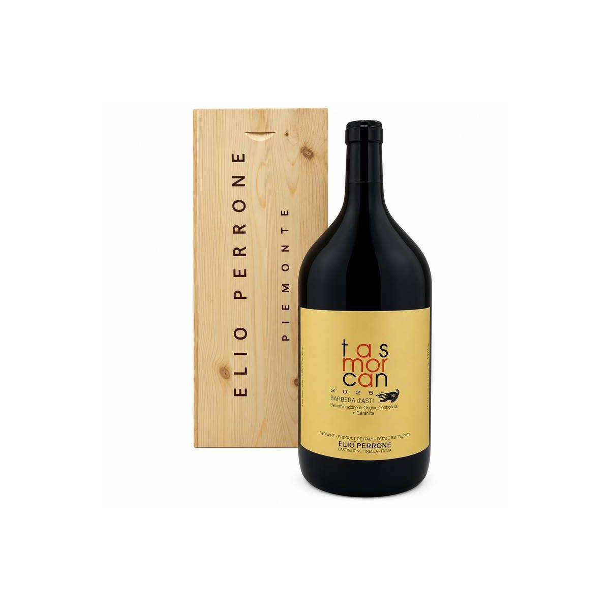 Elio Perrone - Barbera d'Asti DOCG Tasmorcan 2025 3 lt. JEROBOAM + Box Legno