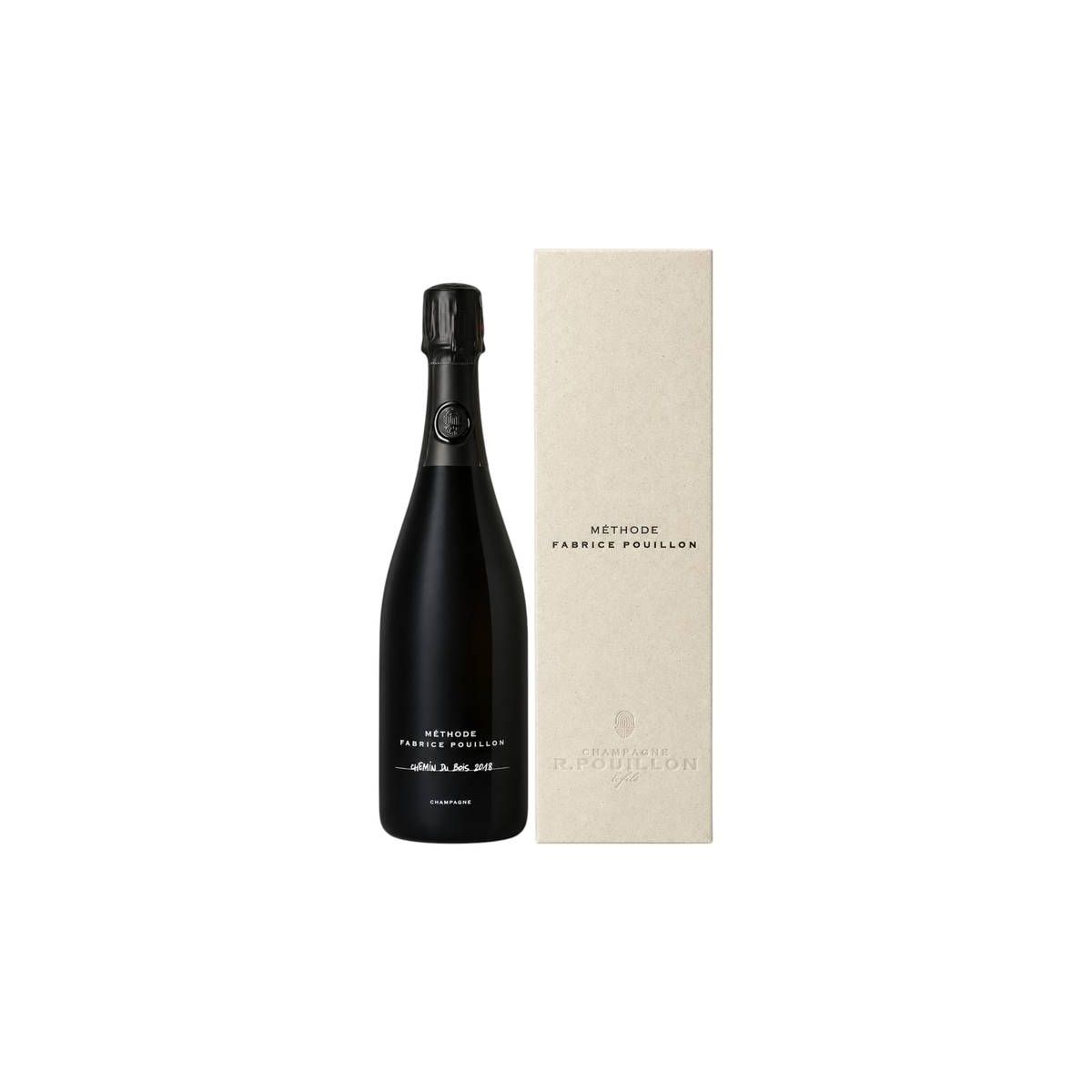 Roger Pouillon & Fils - Champagne AOC Blanc de Noirs Methode Fabrice Pouillon Chemin de Bois 2018 Brut Nature 0,75 lt. + Box