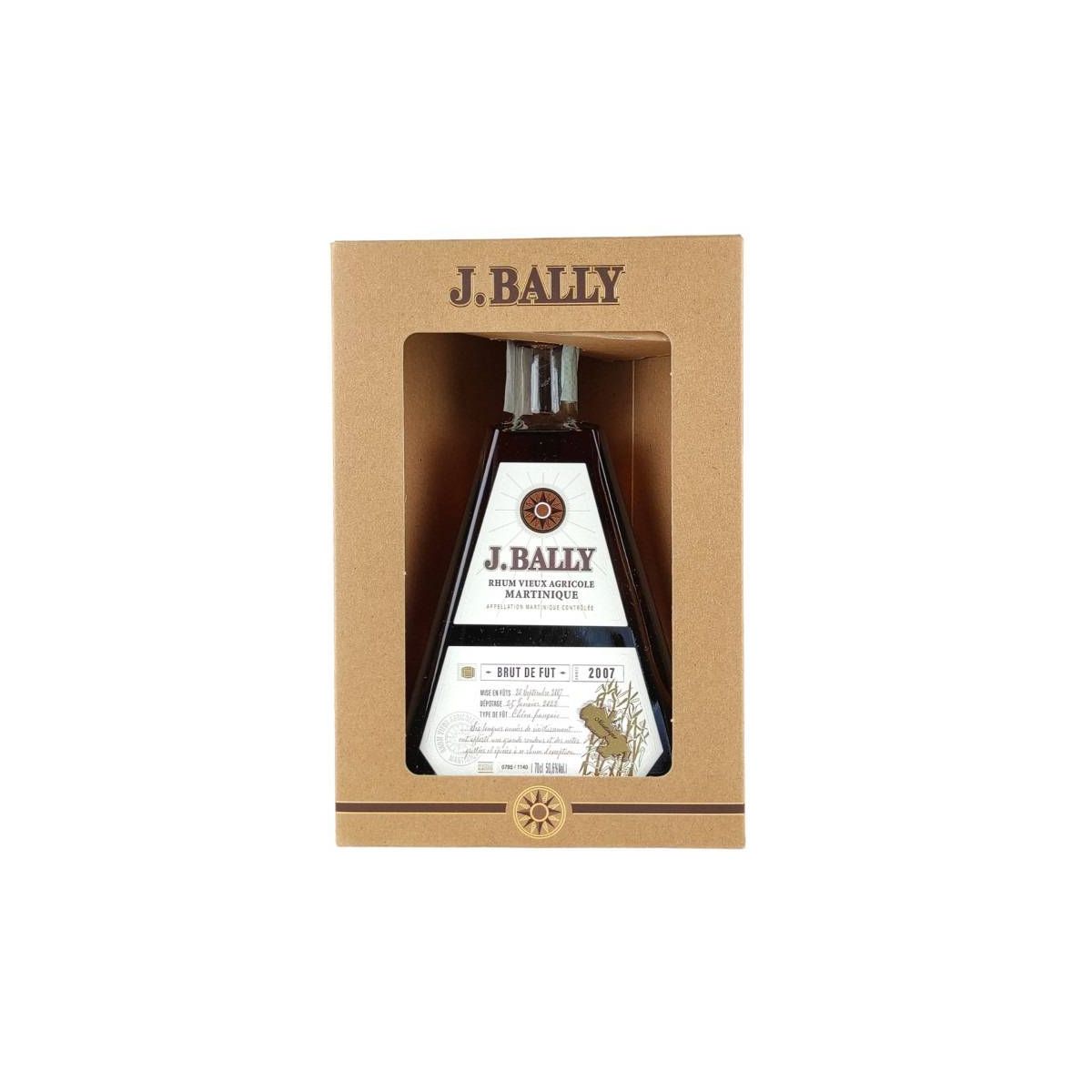 J. Bally - Rum Vieux Agricole Martinique Pyramide Brut de Fut 15 y 2007 0,70 lt. + Box - Enoteca Bevi Bene